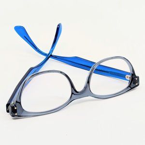 Caroline Abram Eyeglasses Turquoise Blue and Grey